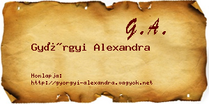 Györgyi Alexandra névjegykártya