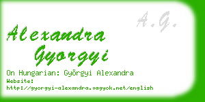 alexandra gyorgyi business card